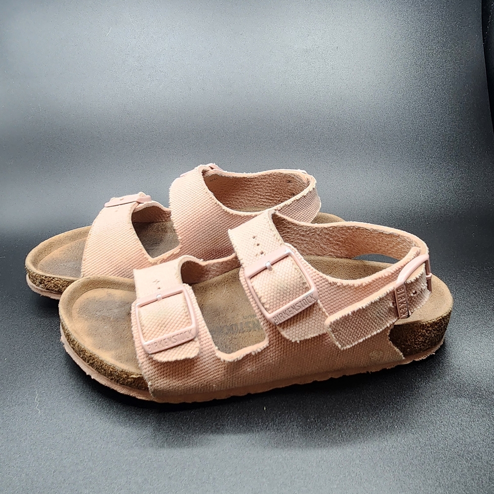 Kids Birkenstock Milano Vegan Canvas Pink Kids Size 32 US 1C Strap Sandal